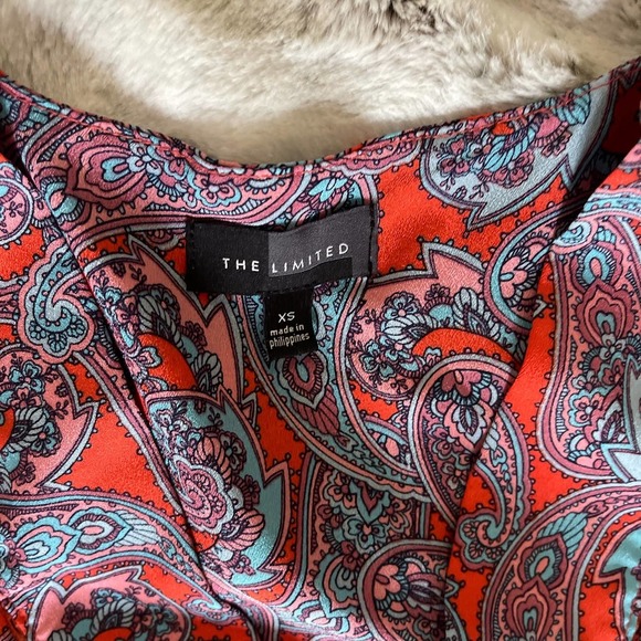 The Limited Paisley sleeveless blouse XS - Picture 4 of 6